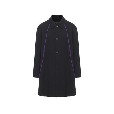 Men Contrast Piping Detail Jacket - Navy