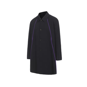 Men Contrast Piping Detail Jacket - Navy