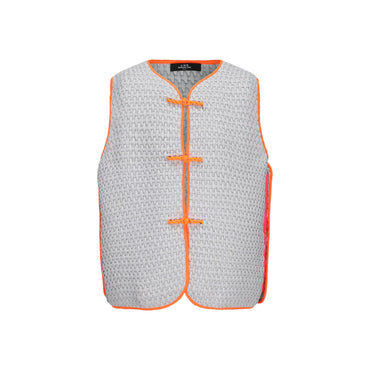 Men Handwoven Neon Vest - Grey