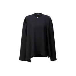 Women Heavy Crepe Silk Woven Top - Black