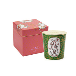 Longdi Regular Candle With Lid (250G) - Active Peony - Green