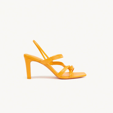 Women Heeled Leather Sandals - Clementine