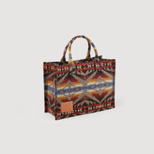 Women Patterned Kasbah Tote Bag - Grey / Red