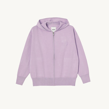 Women Embroidered Zipped Hoodie - Mauve