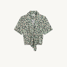 Women Printed Pyjama Shirt - Green / Black