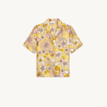 Women Printed Pyjama Shirt - Yellow / Lilac