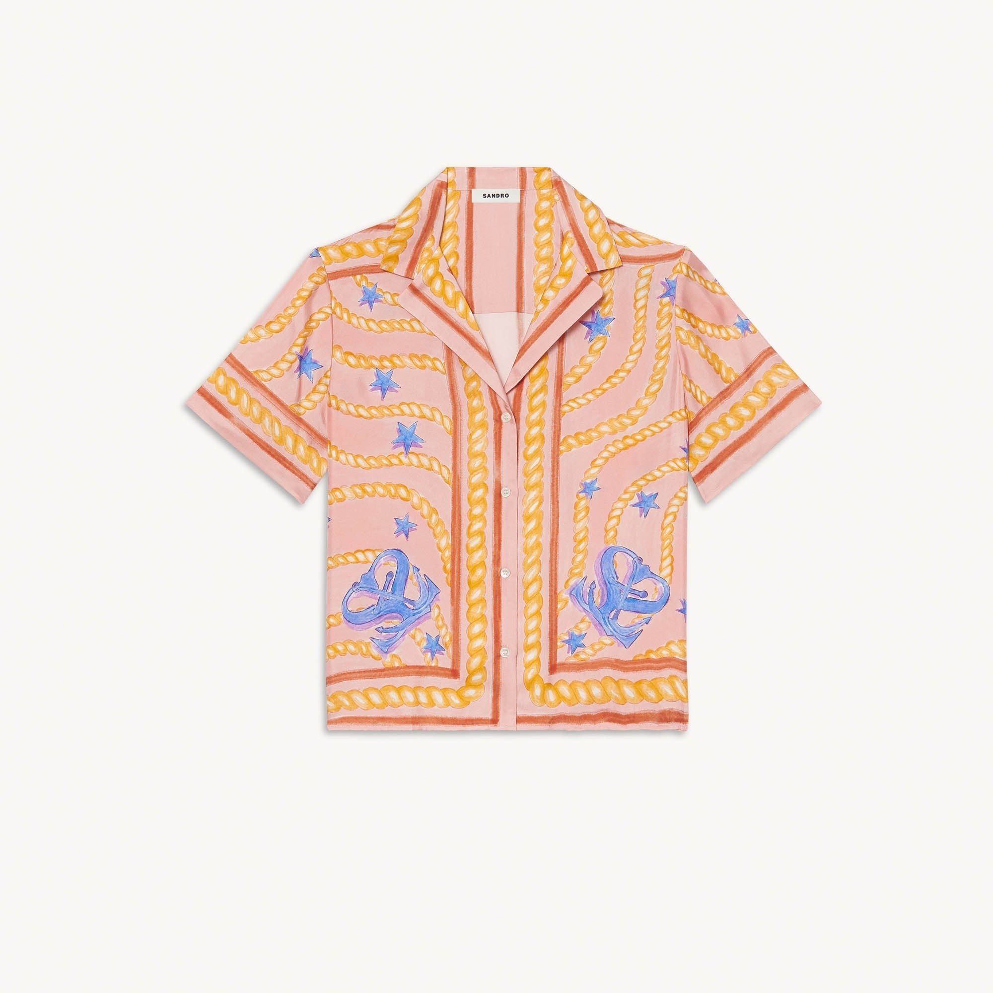 Women Printed Silk Shirt - Multi-Color