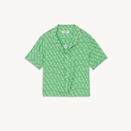 Women Printed Shirt - Green/White