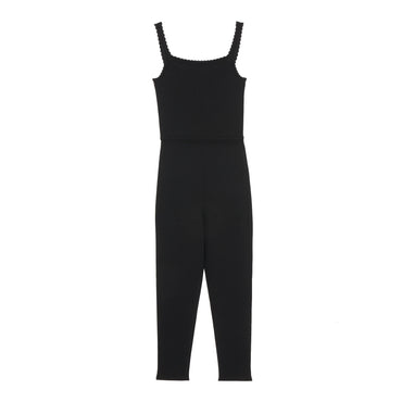 Women Knitted Jumpsuit - Black