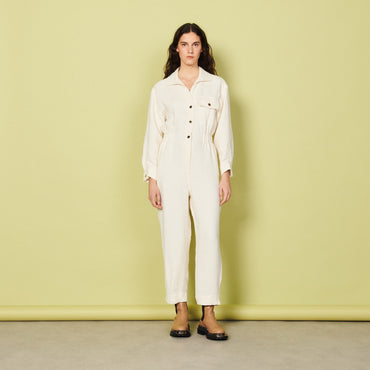 Women Jumpsuit - Ecru