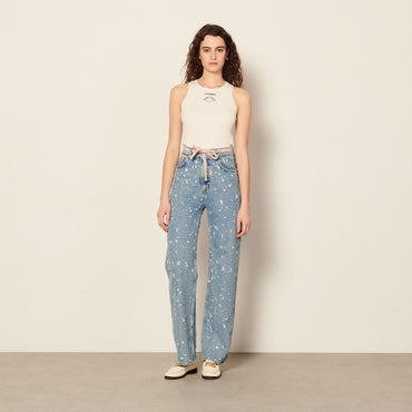 Women Torn Effect Jeans - Blue Jean