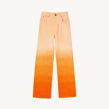 Women Straight-Leg Gradient-Effect Jeans - Orange