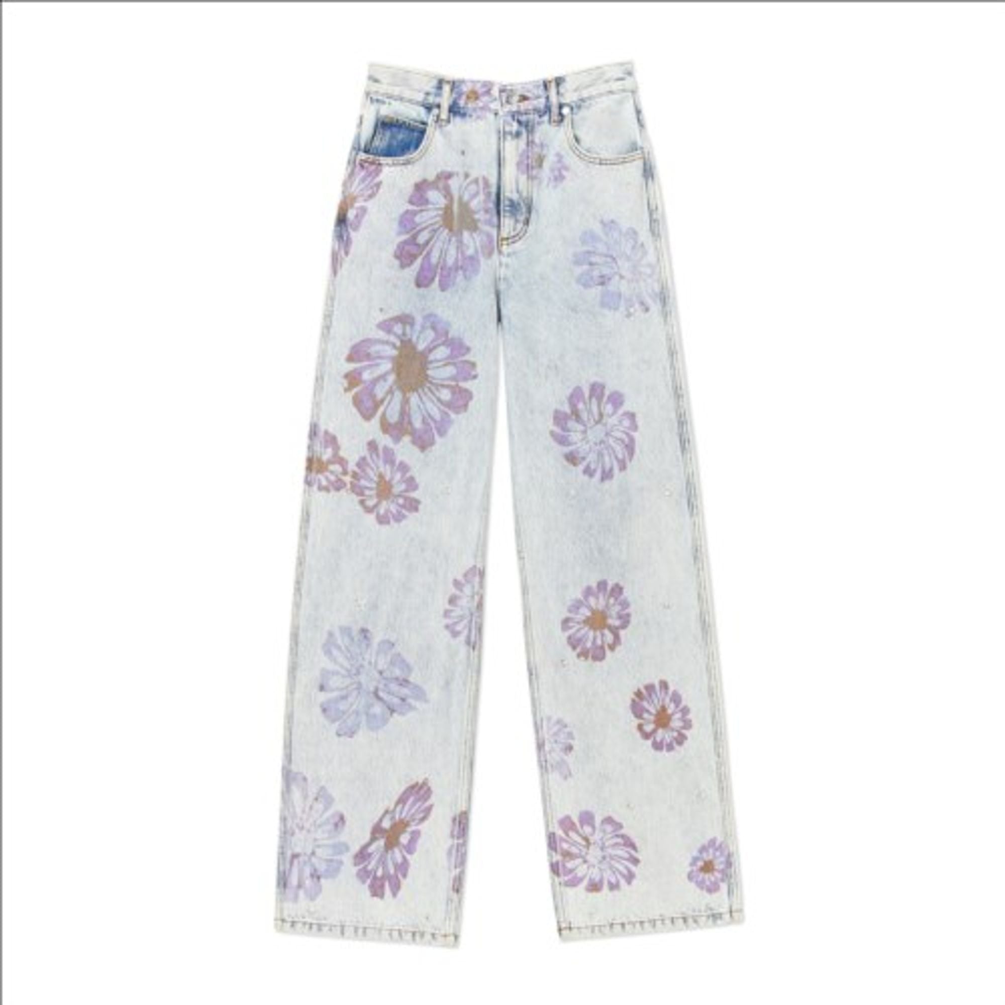 Women Floral Jeans - Blue Jean