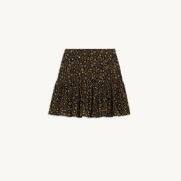 Women Short Printed Skirt - Black