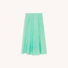 Women Long Silk Skirt - Vert Fluo