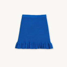 Women Short Waffle Knit Skirt - Royal Blue