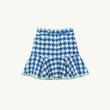 Women Short Tweed Skirt - Blue