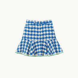 Women Short Tweed Skirt - Blue