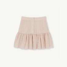 Women English Embroidery Skirt - Pink / Ecru