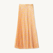 Women Printed Pleated Midi Skirt - Yellow