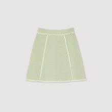 Women A-Line Knit Skirt - Light Green