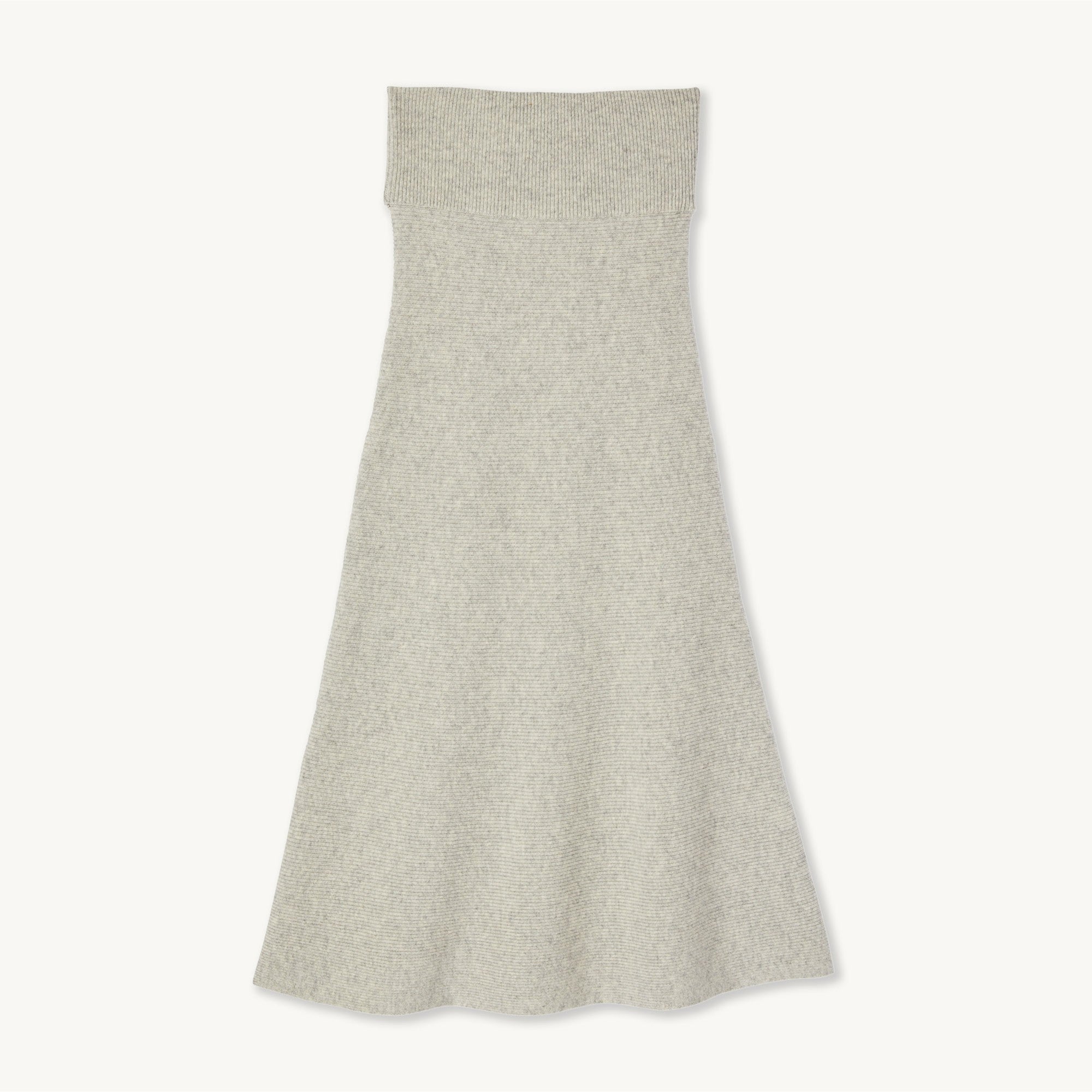 Women Long Flared Skirt - Mocked Grey