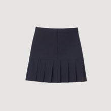 Women Short Pleated Skirt - Deep Blu