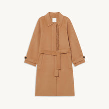 Women Long Wool Coat - Camel