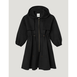 Women Hooded Coat - Black