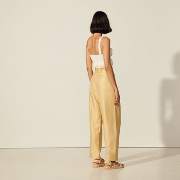 Women Classic Trousers - Straw