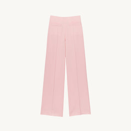 Women High-Waisted Trousers - Light Pink