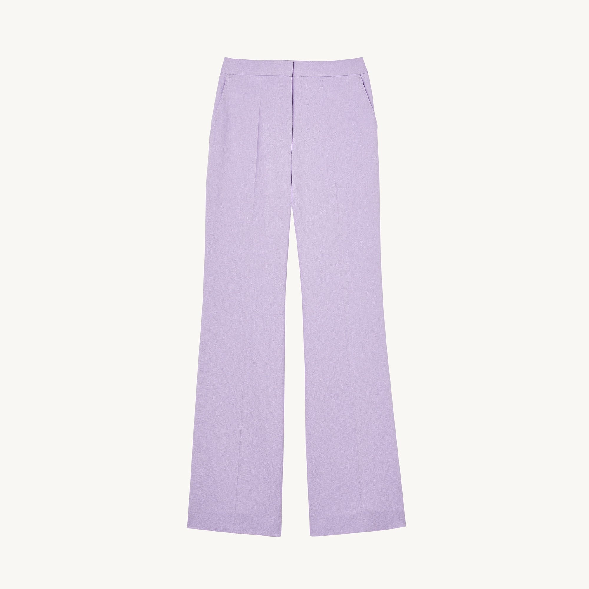 Women High-Waisted Trousers - Lilac