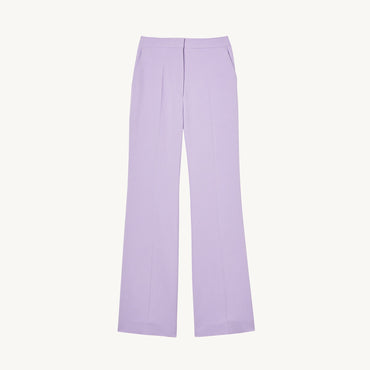 Women High-Waisted Trousers - Lilac