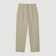 Women High-Waisted Tailored Trousers - Taupe Grey