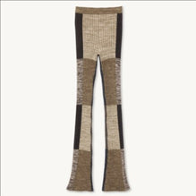 Women Ribbed Knit Trousers - Ice Brown