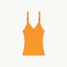 Women Knitted Vest Top - Orange