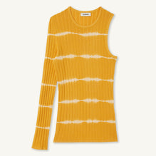 Women Asymmetrical Striped Sweater - Clementine