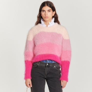 Women Chunky Knit Sweater - Pink