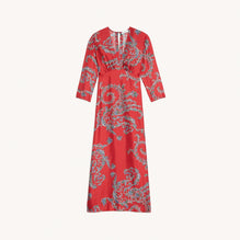 Women Printed Midi Dress - Red