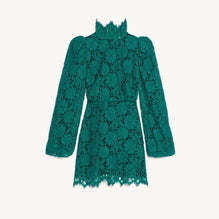 Women Short Lace Dress - Emeuraude Green