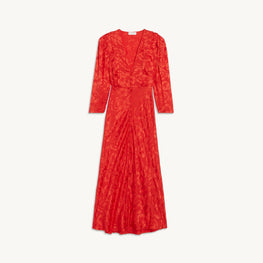 Women Long Flowing Dress - Red