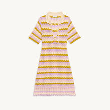 Women Multicoloured Crochet Polo Dress - Multi-Color