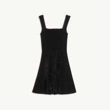 Women Chenille Knit Bustier Dress - Black