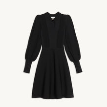 Women Pointelle Knit Dress - Black