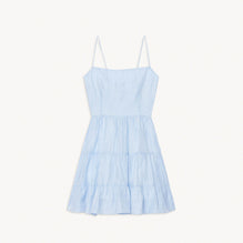 Women Short Dress With Ruffles - Sky Blue