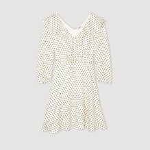 Women Short Polka-Dot Dress - White And Black