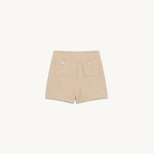 Women Shorts With Fancy Buttons - Beige