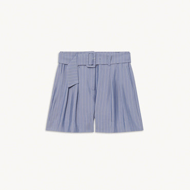 Women Striped Shorts - Sky Blue