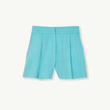 Women High-Waisted Shorts - Turquoise