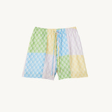 Women Loose Shorts With Monogram Print - Multi-Color